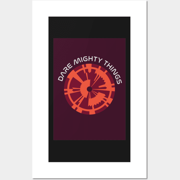 JPL/NASA Perseverance Parachute "Dare Mighty Things" Poster #5 Wall Art by Walford-Designs